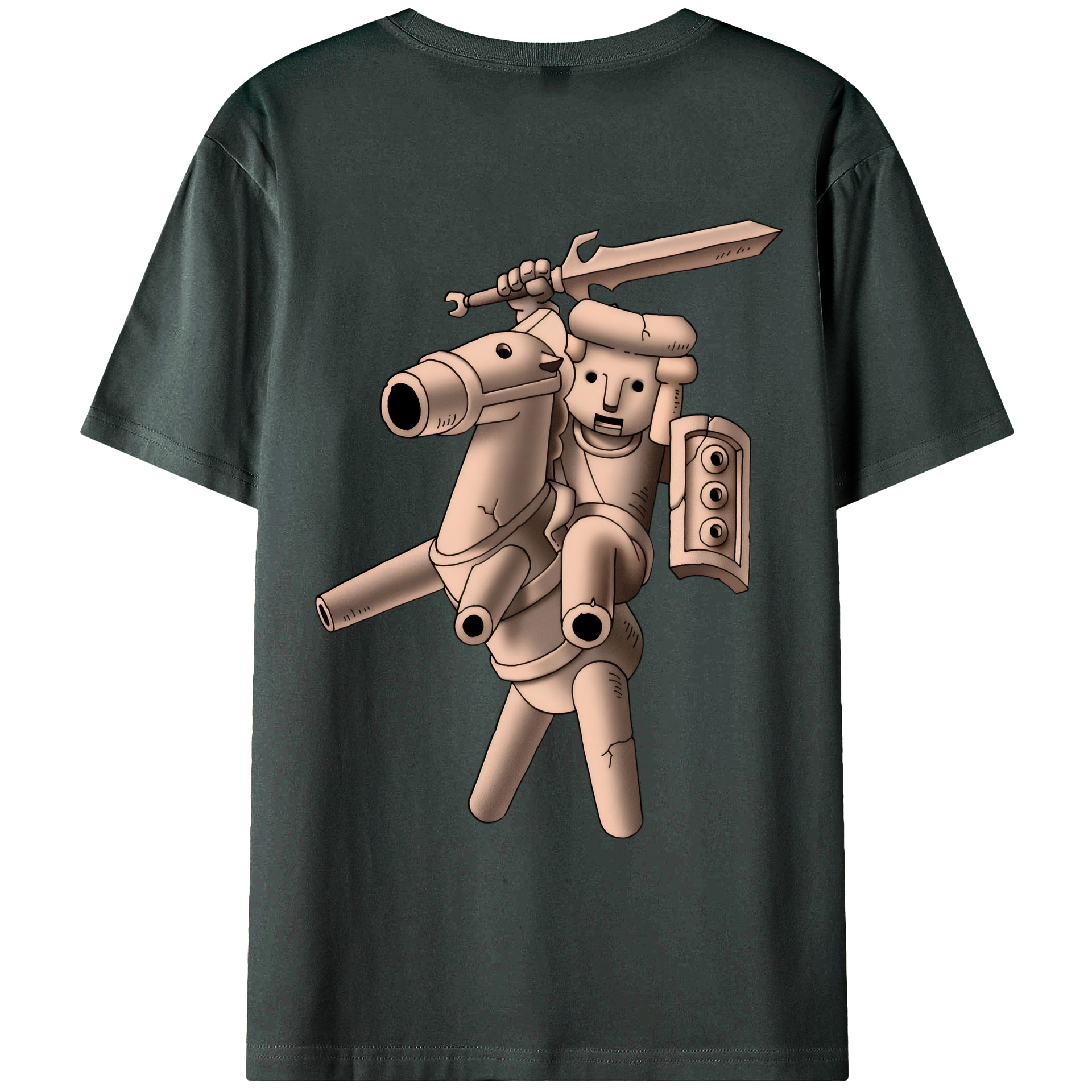 （画像用） ドラゴンクエスト Doragon Kuesuto Dragon Quest 綿100％ メンズ半袖Tシャツ（バックプリント） 通気性
